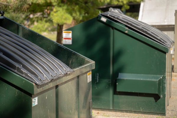 we offer a variety of sizes for commercial dumpsters, including 2, 4, 6, and 8-yard options